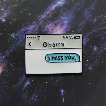 Cartoon Chat Box Brooch Obama I Miss You SMS Letters Interesting Message Dialogue Enamel Pin Denim Backpack Badge Couple Jewelry
Cartoon Chat Box Brooch Obama I Miss You SMS Letters Interesting Message Dialogue Enamel Pin Denim Backpack Badge Couple Jewelry