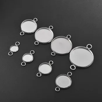 10Pcs Stainless Steel Connector Blank Setting Round Cabochon Base Double Loop for Necklace Bracelet Jewelry Making Components
10Pcs Stainless Steel Connector Blank Setting Round Cabochon Base Double Loop for Necklace Bracelet Jewelry Making Components