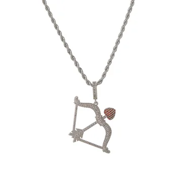 Moveon Hip Hop Arrow Heart Necklace Love Bow Pendant Charm Necklaces Long Chain Cupid Jewelry For Women Gifts Zircon AAA
Moveon Hip Hop Arrow Heart Necklace Love Bow Pendant Charm Necklaces Long Chain Cupid Jewelry For Women Gifts Zircon AAA
