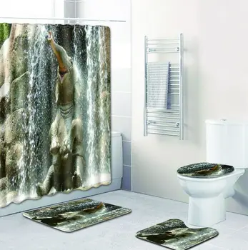 The Elephant Waterproof Bathroom Shower Curtain Set Christmas Toilet Mat Accessories 50x80 Carpet Bathroom in Bath Mats Rug
The Elephant Waterproof Bathroom Shower Curtain Set Christmas Toilet Mat Accessories 50x80 Carpet Bathroom in Bath Mats Rug