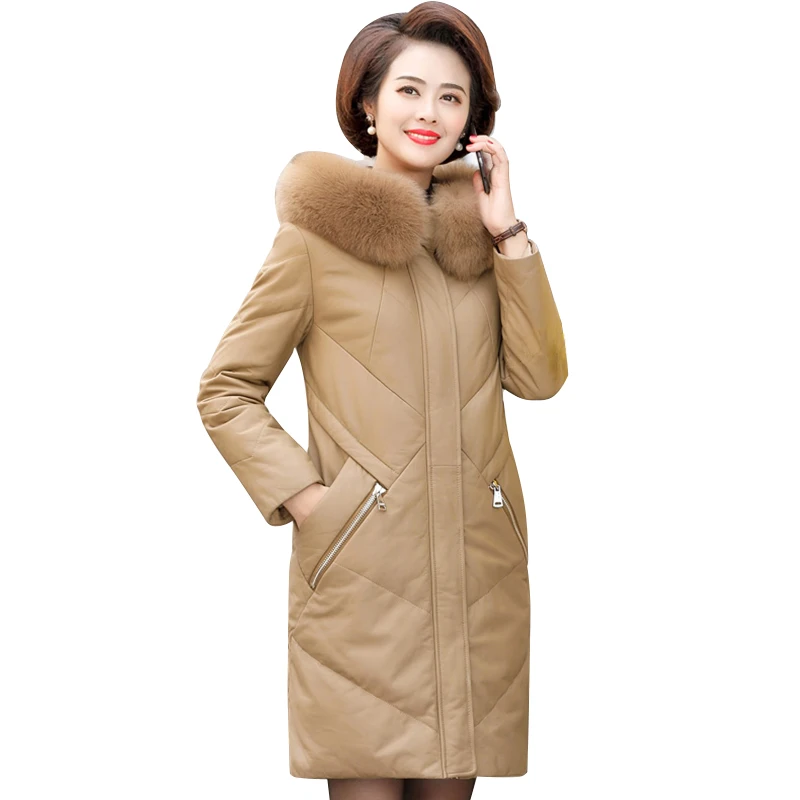 2019 New Women Long Jacket Parka PU Leather Coat Cotton-padded Jacket Fashion Fur Collar Thick Waterproof Warm Parkas Outwear
2019 New Women Long Jacket Parka PU Leather Coat Cotton-padded Jacket Fashion Fur Collar Thick Waterproof Warm Parkas Outwear