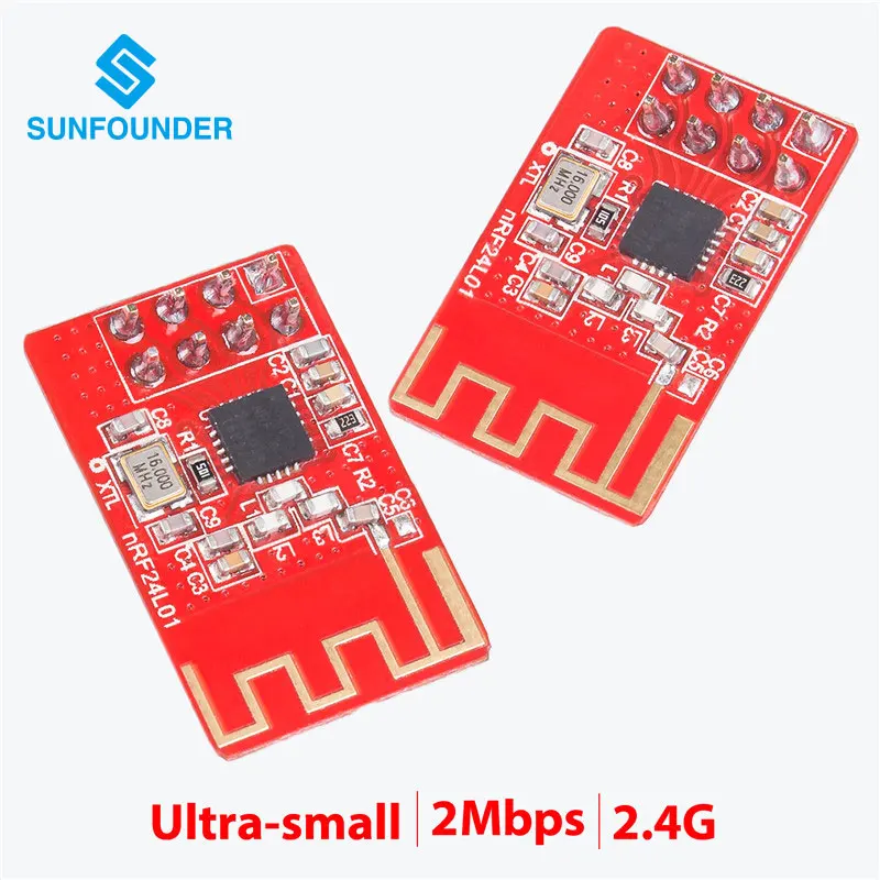 SunFounder 2pcs nRF24L01 + 2.4G Antenna Wireless Transceiver Module for Arduino and Raspberry Pi
SunFounder 2pcs nRF24L01 + 2.4G Antenna Wireless Transceiver Module for Arduino and Raspberry Pi