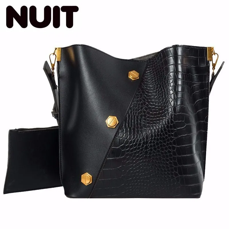 Female Bucket Bag Pu Leather Woman Fashion Luxury Crocodile Bags Large Capacity Bucket Bag Waterproof Single Shoulder Bags
Female Bucket Bag Pu Leather Woman Fashion Luxury Crocodile Bags Large Capacity Bucket Bag Waterproof Single Shoulder Bags