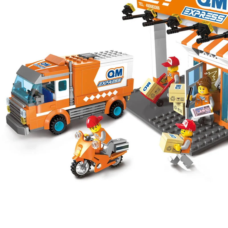Models building toy 1119 337Pcs Express Delivery Company Truck Courier Station Assemble Building Blocks compatible with lego toy
Models building toy 1119 337Pcs Express Delivery Company Truck Courier Station Assemble Building Blocks compatible with lego toy