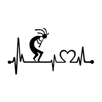 20.3cm*10.9cm Kokopelli Heartbeat Vinyl Car Styling Decor Car Sticker Black/Silver S3-4947
20.3cm*10.9cm Kokopelli Heartbeat Vinyl Car Styling Decor Car Sticker Black/Silver S3-4947