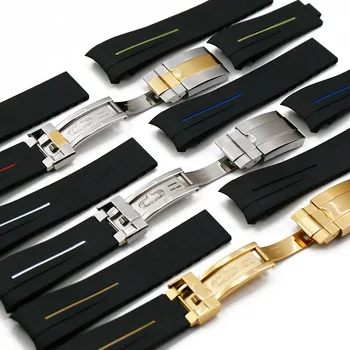 Men's rubber strap 20mm21mm folding buckle watch accessories for Rolex GMT ghost king Ancon waterproof silicone strap women band
Men's rubber strap 20mm21mm folding buckle watch accessories for Rolex GMT ghost king Ancon waterproof silicone strap women band