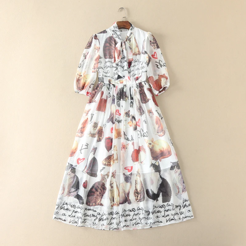 Europe Style 2017 Latest Spring & Summer New Arrival Fashion V-Neck Half Sleeve Letter Print Elegant A-Line Mid-Calf Dress Women
Europe Style 2017 Latest Spring & Summer New Arrival Fashion V-Neck Half Sleeve Letter Print Elegant A-Line Mid-Calf Dress Women