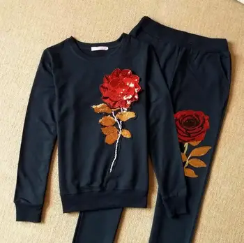 women fashion Embroidery long Sleeve Rose tracksuit hoody suit Hooded sweatshirt Hoodies Casual plus size
women fashion Embroidery long Sleeve Rose tracksuit hoody suit Hooded sweatshirt Hoodies Casual plus size