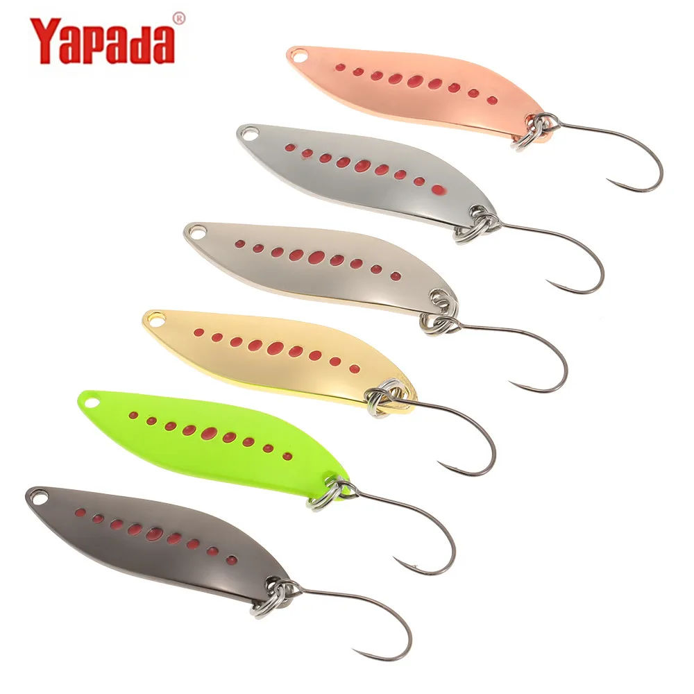 YAPADA 6PCS/lot Fishing Lures 2g/3.3cm 3g/3.8cm Zinc Alloy Hard Spoon Sequin Paillette Baits with Single Hook
YAPADA 6PCS/lot Fishing Lures 2g/3.3cm 3g/3.8cm Zinc Alloy Hard Spoon Sequin Paillette Baits with Single Hook