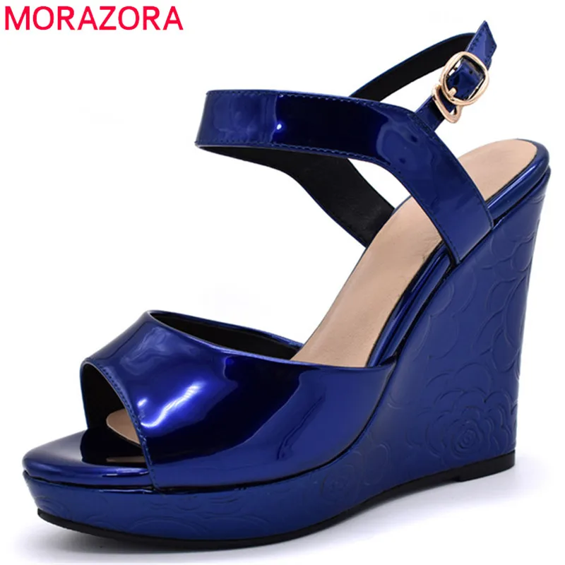 MORAZORA 2019 new arrival women sandals buckle wedge platform shoes solid colors summer shoes fashion party prom shoes woman
MORAZORA 2019 new arrival women sandals buckle wedge platform shoes solid colors summer shoes fashion party prom shoes woman