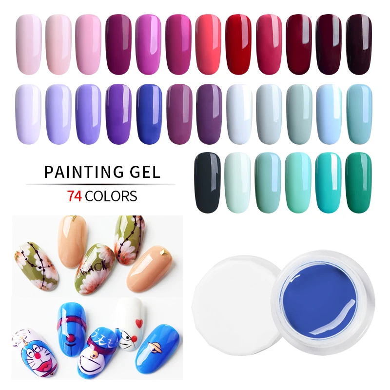 RS NAIL Color Painting Gel Nail Polish Professional Manicure DIY Nail Art Design Gel Varnish Set 74 Colors UV Gel For Nail 5ml
RS NAIL Color Painting Gel Nail Polish Professional Manicure DIY Nail Art Design Gel Varnish Set 74 Colors UV Gel For Nail 5ml