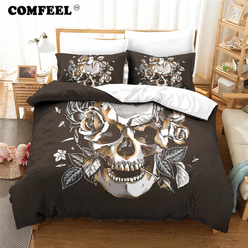 COMFEEL Sugar Skull Style 3pcs of Duvet Cover Set US Size Kids Bedding Set with Pillowcases Cotton Home Textile Bed Covers Quilt
COMFEEL Sugar Skull Style 3pcs of Duvet Cover Set US Size Kids Bedding Set with Pillowcases Cotton Home Textile Bed Covers Quilt