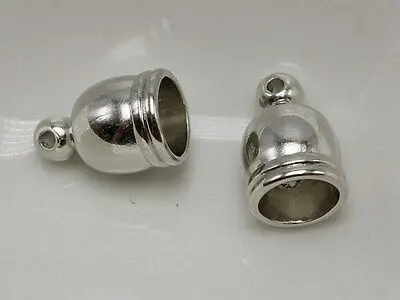 100 Silver-plate Tone Metallic Acrylic End Bead Caps For 8mm Cord Jewelry Finding
100 Silver-plate Tone Metallic Acrylic End Bead Caps For 8mm Cord Jewelry Finding