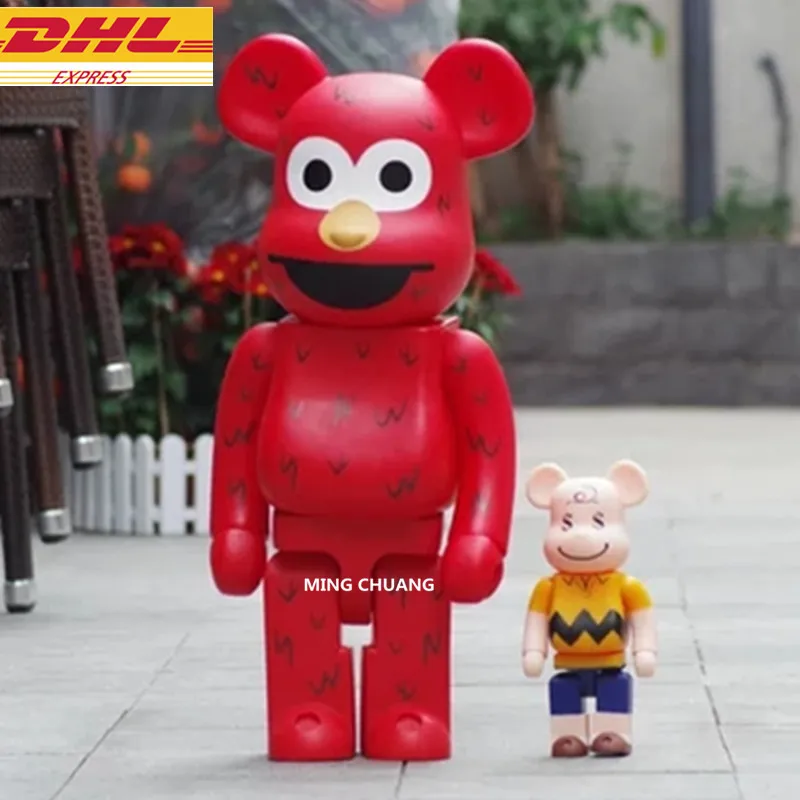 

27" Bearbrick Gloomy 1000% Be@rbrick Red X Sesame Street BB Basic PVC Action Figure Collectible Model Toy 70CM D392