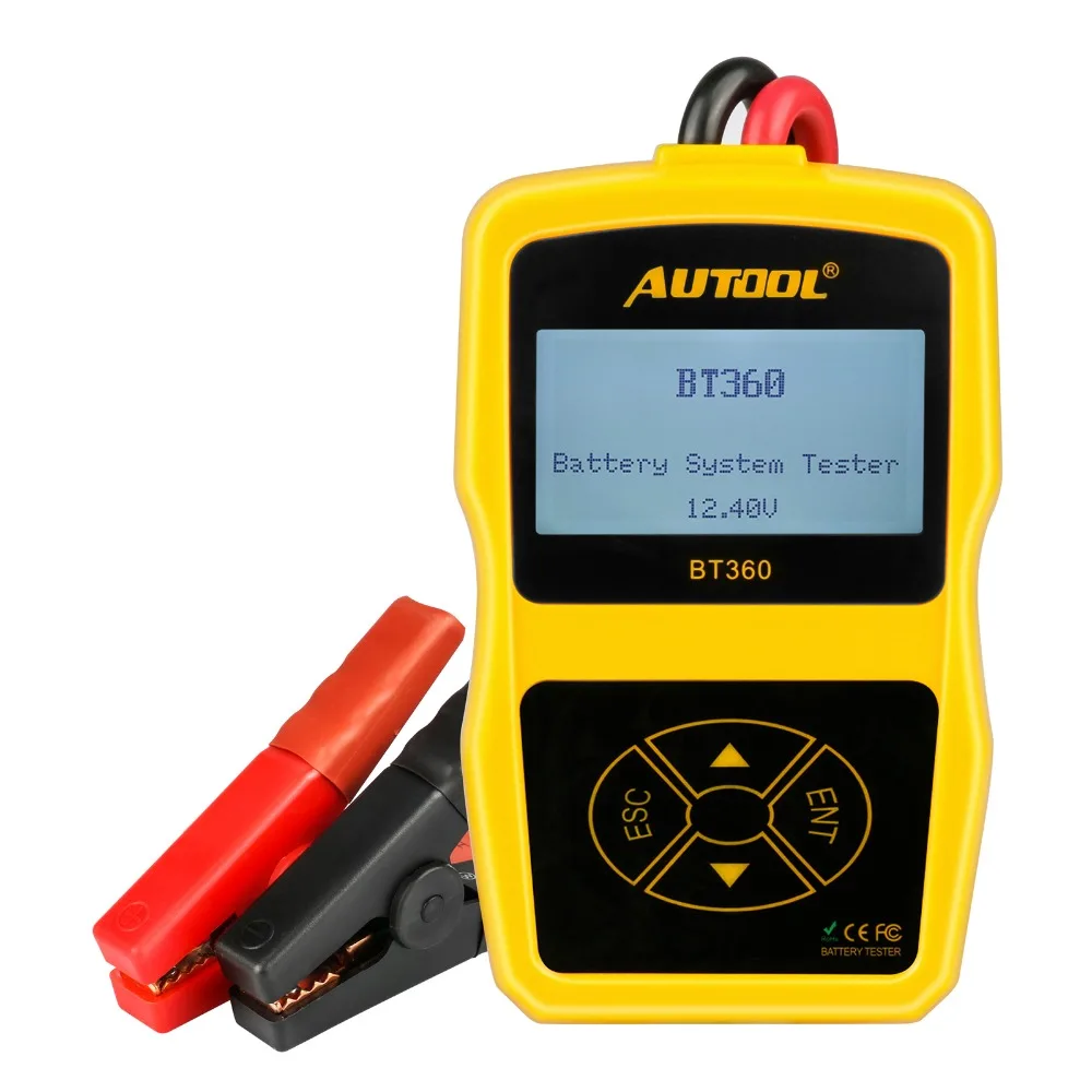 AUTOOL BT360 12V Car Battery Tester Support 2000CCA Battery Cranking Charging System Analyzer for Vehicle
AUTOOL BT360 12V Car Battery Tester Support 2000CCA Battery Cranking Charging System Analyzer for Vehicle