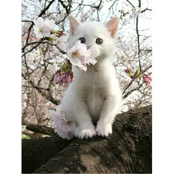 Full square Diamond Painting Cross Stitch DIY Diamond Embroidery white cat with Peach Pattern Picture Of Rhinestones Home Decor
Full square Diamond Painting Cross Stitch DIY Diamond Embroidery white cat with Peach Pattern Picture Of Rhinestones Home Decor