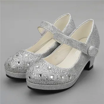 Children Princess Shoes for Girls Sandals High Heel Glitter Shiny Rhinestone Enfants Fille Female Party Dress Shoes
Children Princess Shoes for Girls Sandals High Heel Glitter Shiny Rhinestone Enfants Fille Female Party Dress Shoes