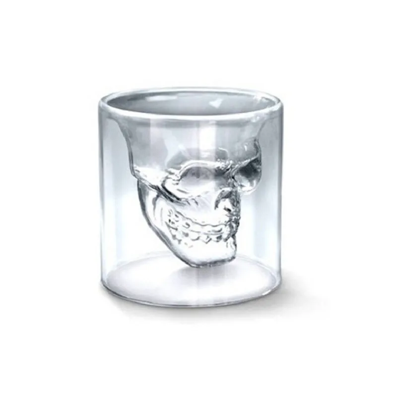 Image Creative 3 sizes Designer Skull Head Shot Glass Fun Doomed Transparent Party Doo glass vaso my bootle copo beer glass wine glass