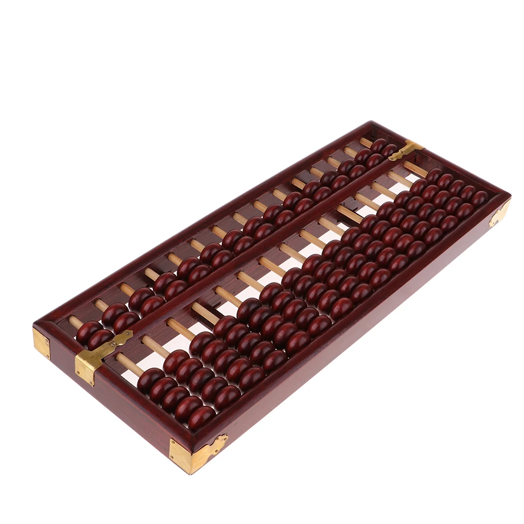 Vintage Wooden Chinese Abacus Bead Arithmetic Calculator Tool