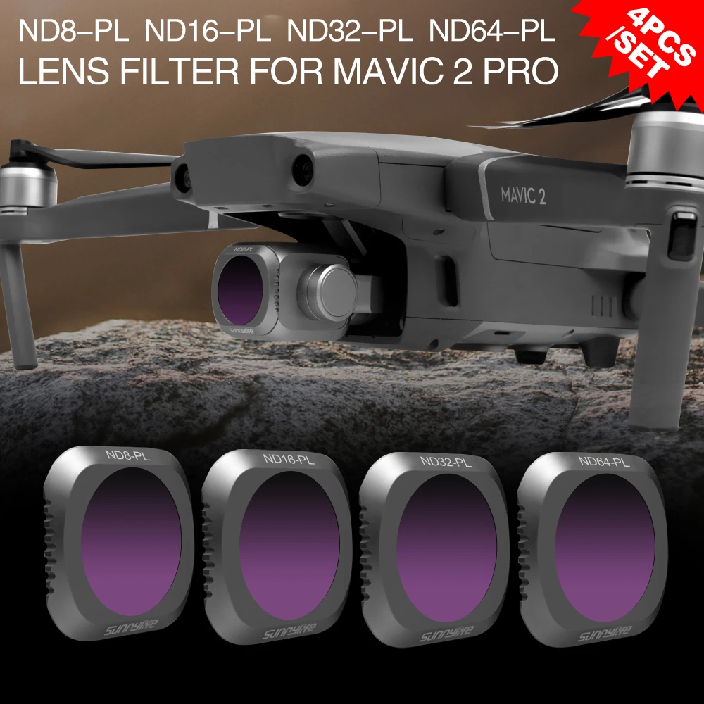 Sunnylife ND8-PL + ND16-PL + ND32-PL + ND64-PL Filter Combo для DJI MAVIC 2 PRO Drone
Sunnylife ND8-PL + ND16-PL + ND32-PL + ND64-PL Filter Combo для DJI MAVIC 2 PRO Drone