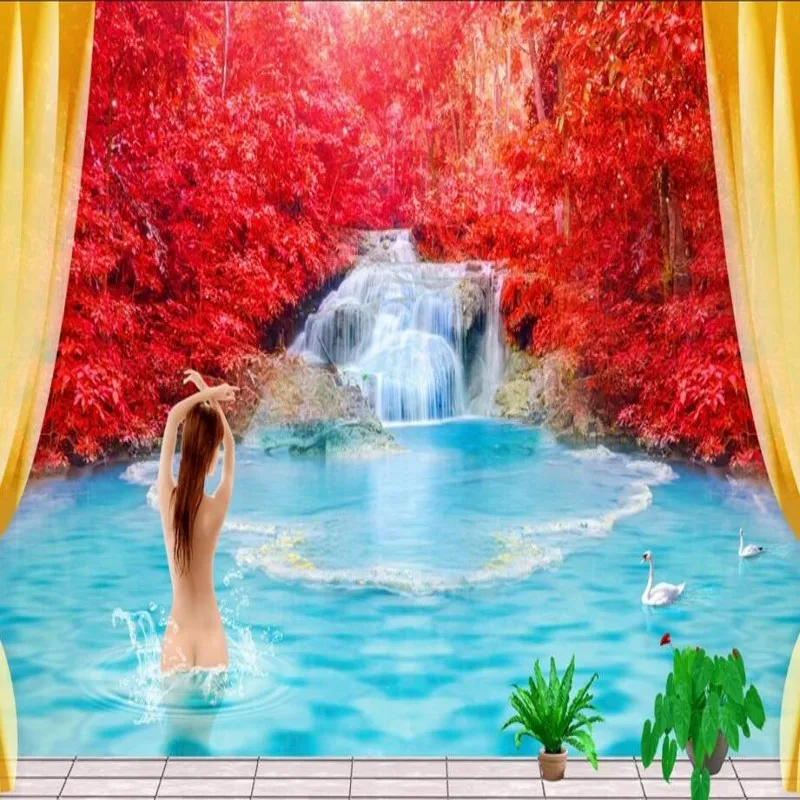 beibehang Custom wallcovering non - woven thickening ultra - clean Fenglin Waterfall Mural Walls environmental wallpaper
beibehang Custom wallcovering non - woven thickening ultra - clean Fenglin Waterfall Mural Walls environmental wallpaper