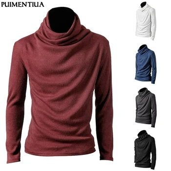 Men's Fashion Long Sleeve Knitted T-Shirt Slim Male High Neck Solid Top Cotton Pullover Autumn Casual Basic T-Shirts
Men's Fashion Long Sleeve Knitted T-Shirt Slim Male High Neck Solid Top Cotton Pullover Autumn Casual Basic T-Shirts