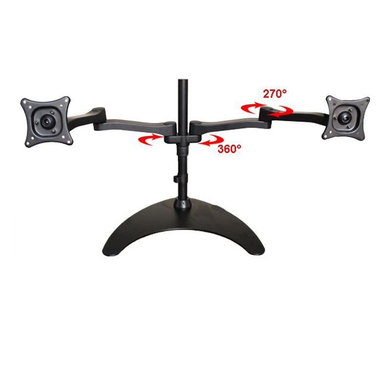 13-24" Dual Screen Monitor Holder Desktop Stand Full Rotation TV Mount Arm Bracket
13-24" Dual Screen Monitor Holder Desktop Stand Full Rotation TV Mount Arm Bracket