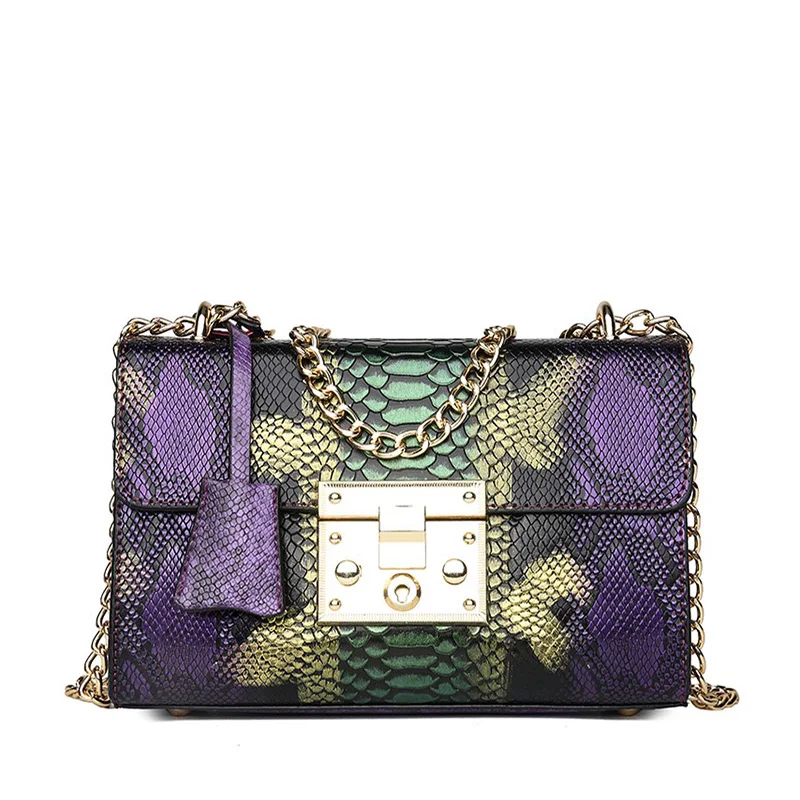 2019 handbag ladies fashion snakeskin bag PU leather shoulder bags female chain shopping Messenger bag women's brand bag purses
2019 handbag ladies fashion snakeskin bag PU leather shoulder bags female chain shopping Messenger bag women's brand bag purses
