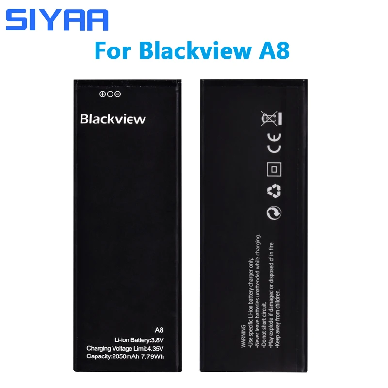 SIYAA Original Battery For A8 Blackview A8 A 8 Battery High Capacity 2050mAh Replacement High Quality Li-ion Battery
SIYAA Original Battery For A8 Blackview A8 A 8 Battery High Capacity 2050mAh Replacement High Quality Li-ion Battery