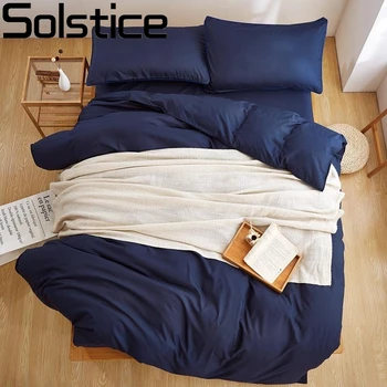 Solstice Textile New Product Solid Color 2-3 Pcs Bedding Set Microfiber Bedclothes Navy Blue Duvet Cover Set Pillowcase
Solstice Textile New Product Solid Color 2-3 Pcs Bedding Set Microfiber Bedclothes Navy Blue Duvet Cover Set Pillowcase
