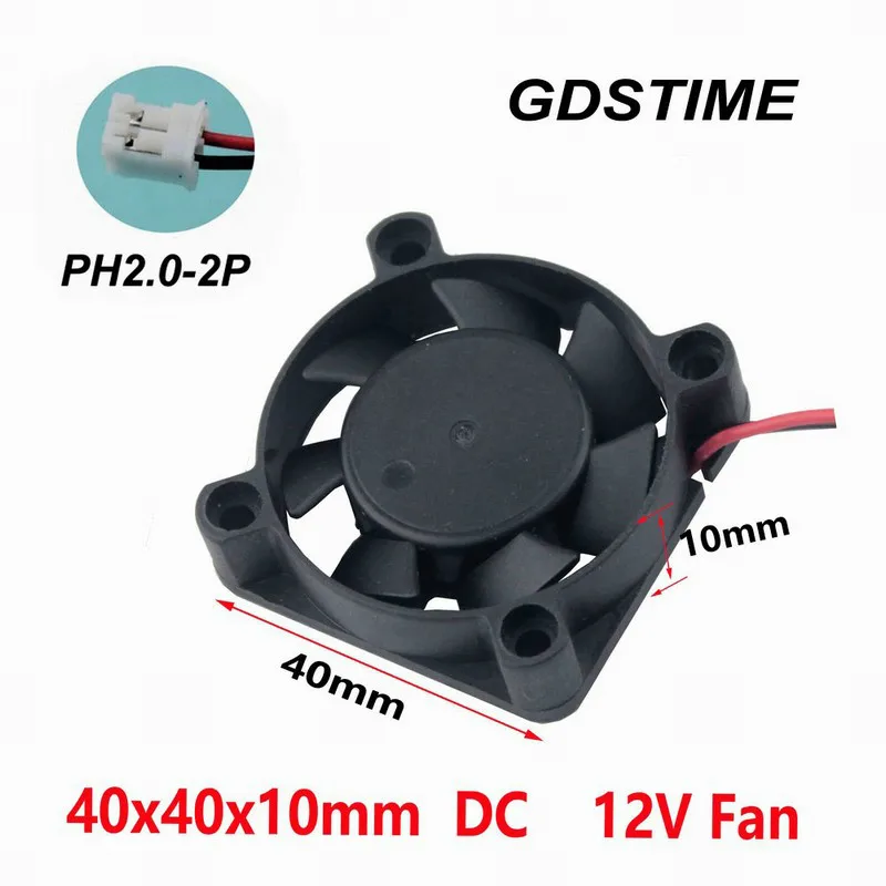 Gdstime 10 шт. 40 мм * 40 мм * 10 мм DC 12 В 2-контактный 7-лопастной кулер безщеточный мини-вентилятор охлаждения 4010
Gdstime 10 шт. 40 мм * 40 мм * 10 мм DC 12 В 2-контактный 7-лопастной кулер безщеточный мини-вентилятор охлаждения 4010