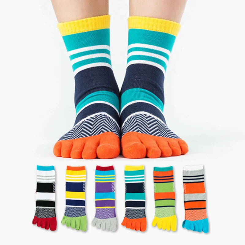 NEW High Quality Brand Mens Summer Cotton Calcetines Striped Contrast Colorful Men's Socks 5 Five Finger Socks
NEW High Quality Brand Mens Summer Cotton Calcetines Striped Contrast Colorful Men's Socks 5 Five Finger Socks