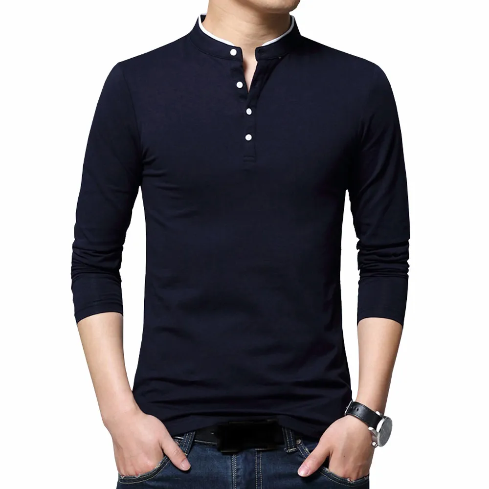 Mens T Shirts Fashion 2019 Long Sleeve Shirt Men Standing Collar Streetwear Casual gym t shirt men bodybuilding Camisetas Hombre
Mens T Shirts Fashion 2019 Long Sleeve Shirt Men Standing Collar Streetwear Casual gym t shirt men bodybuilding Camisetas Hombre