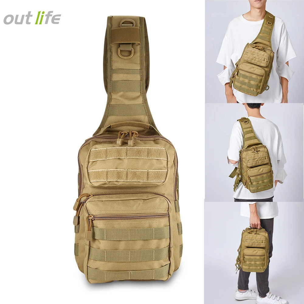 Outlife 600D Nylon Fabric Tactical Military Shoulder Sling Backpack Crossbody Bag 480D Tough Nylon Lining Waterproof Outdoor Bag
Outlife 600D Nylon Fabric Tactical Military Shoulder Sling Backpack Crossbody Bag 480D Tough Nylon Lining Waterproof Outdoor Bag