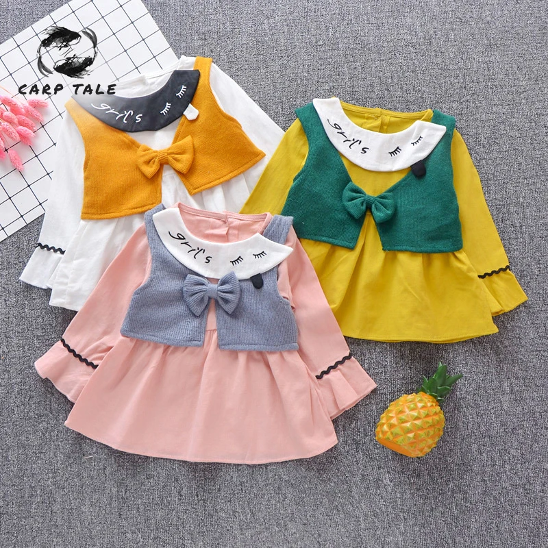 New spring 2019 children's long-sleeved cotton dress princess dress girls doll collar spring dress children dress vest suit
New spring 2019 children's long-sleeved cotton dress princess dress girls doll collar spring dress children dress vest suit