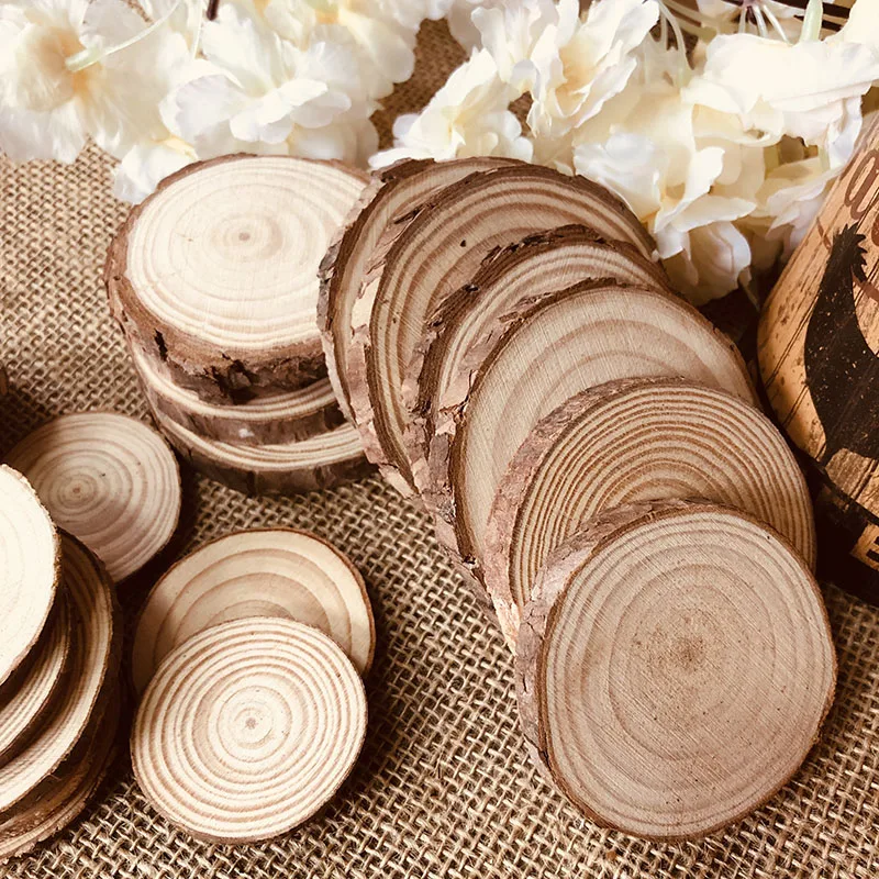 10pcs 60~90mm Natural Pine Wood Slices with Bark, Rustic Tree Branch Slices for Craft, Wooden DIY Material Decoration Supply
10pcs 60~90mm Natural Pine Wood Slices with Bark, Rustic Tree Branch Slices for Craft, Wooden DIY Material Decoration Supply