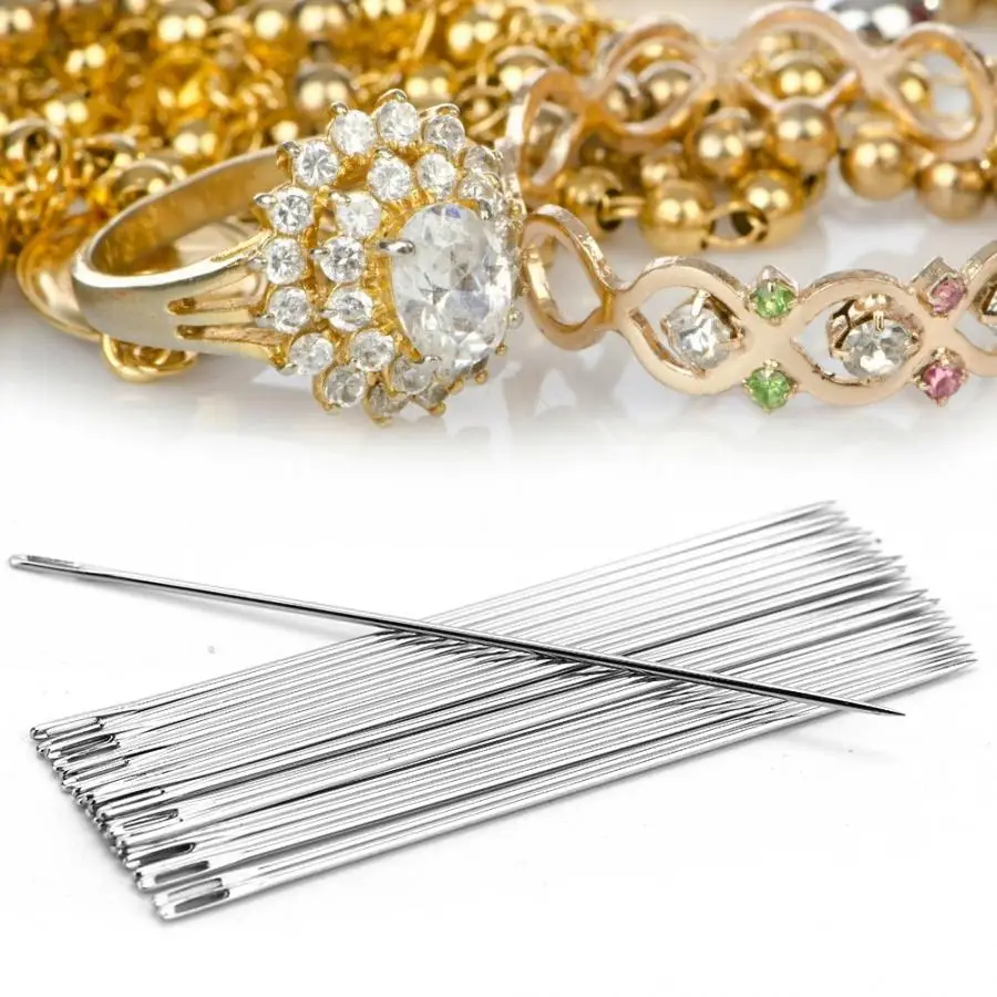 25Pcs Practical Metal Jewelry Processing Tool Threading String Jewelry Beading Repairing Making Needle Accessories for Jeweler b
25Pcs Practical Metal Jewelry Processing Tool Threading String Jewelry Beading Repairing Making Needle Accessories for Jeweler b