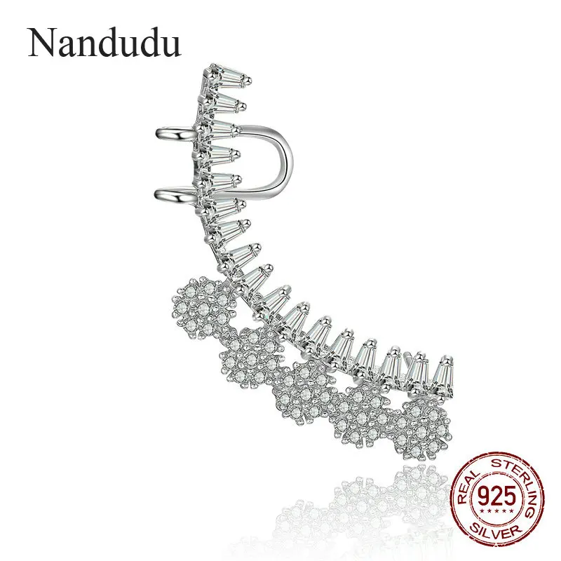 Nandudu Authentic 100% 925 Sterling Silver Flower Single Clip Earrings For Women Right Ear Fine Jewelry with CZ Gift CE396
Nandudu Authentic 100% 925 Sterling Silver Flower Single Clip Earrings For Women Right Ear Fine Jewelry with CZ Gift CE396