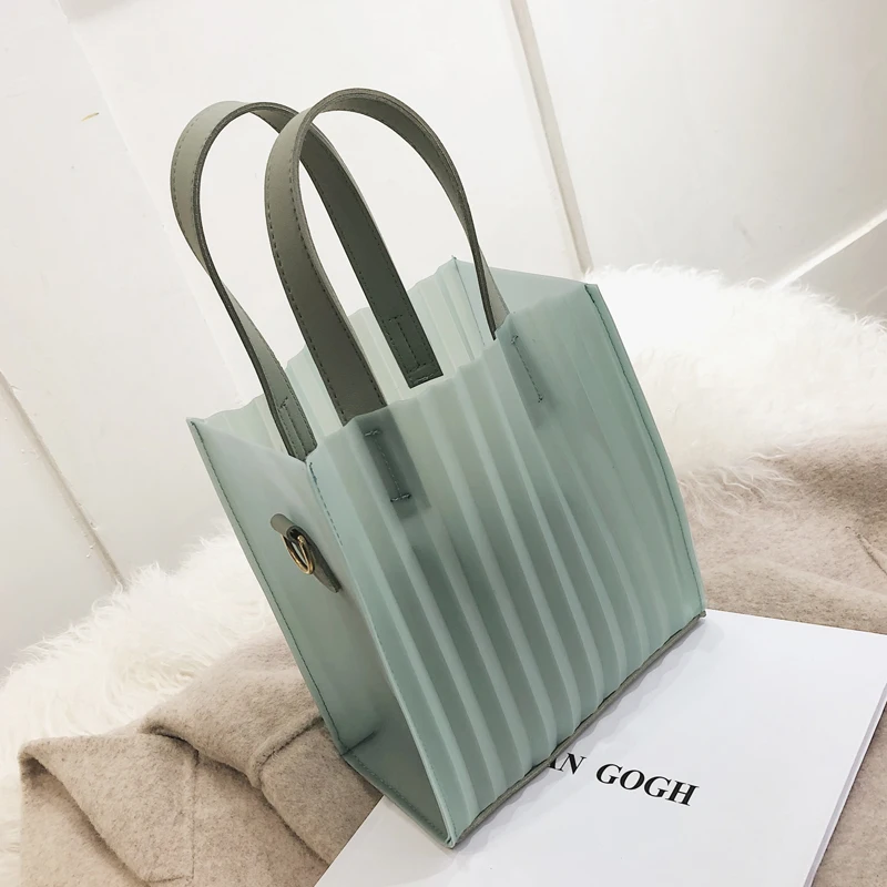 Transparent Jelly Tote bag 2019 Fashion New High Quality PU Leather Women's Designer Handbag Striped Shoulder Messenger bags
Transparent Jelly Tote bag 2019 Fashion New High Quality PU Leather Women's Designer Handbag Striped Shoulder Messenger bags