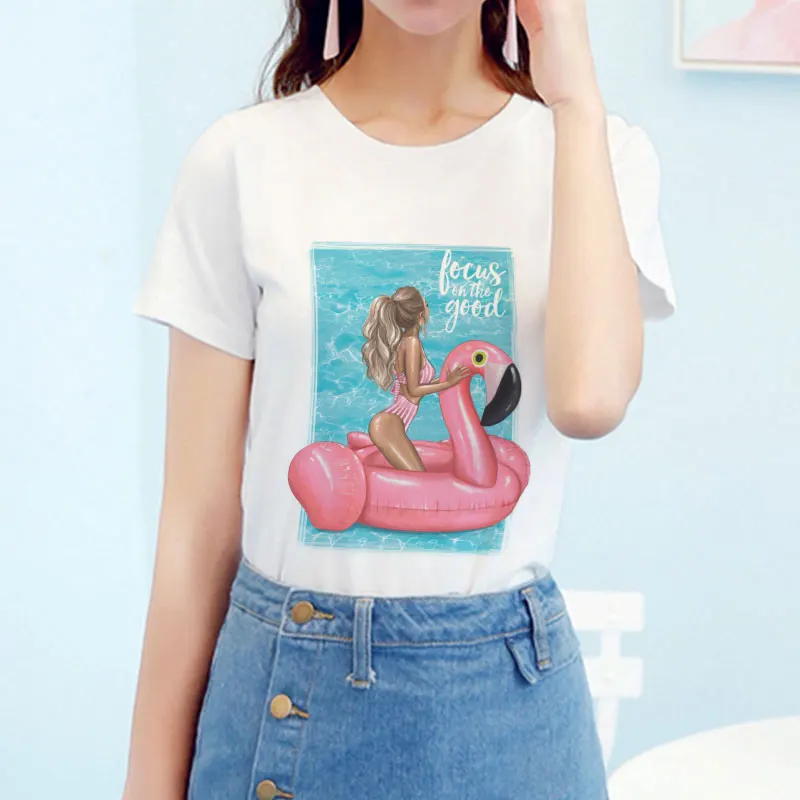 Vogue T Shirt Kawaii Flamingo Graphic Tees 2019 New Summer Cool Swimming Sexy Shirt Harajuku Women T-shirt Ulzzang Korean Style
Vogue T Shirt Kawaii Flamingo Graphic Tees 2019 New Summer Cool Swimming Sexy Shirt Harajuku Women T-shirt Ulzzang Korean Style