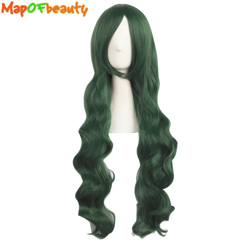 MapofBeauty 32 Inches Long Dark Green Cosplay Wigs Ladies Women Wavy Wigs 80cm Heat Resistant Nautral Fake Synthetic hair peruca
MapofBeauty 32 Inches Long Dark Green Cosplay Wigs Ladies Women Wavy Wigs 80cm Heat Resistant Nautral Fake Synthetic hair peruca