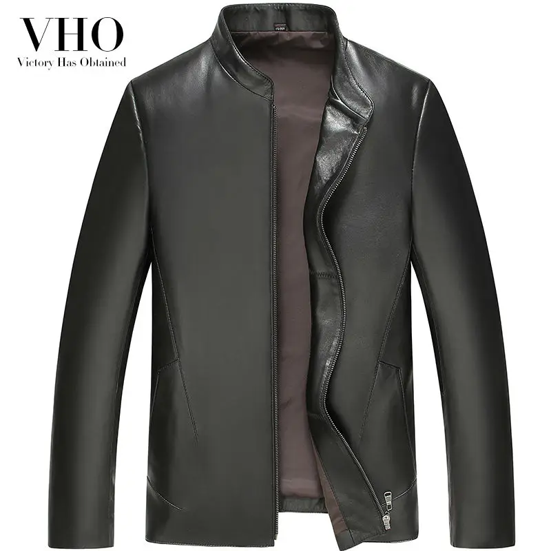 VHO men's motorcycle genuine leather jackets outerwear brand short slim fashion biker leather jacket stand real sheepskin coats
VHO men's motorcycle genuine leather jackets outerwear brand short slim fashion biker leather jacket stand real sheepskin coats