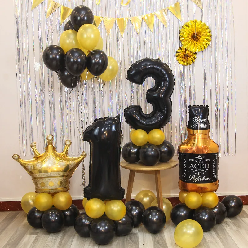 40 Inch Big Black Number Balloons Baby Shower Helium Foil Ballon Digit anniversaire Globos 1st Birthday Party Wedding Balloon
40 Inch Big Black Number Balloons Baby Shower Helium Foil Ballon Digit anniversaire Globos 1st Birthday Party Wedding Balloon