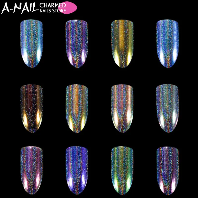 12 colors/set Unicorn Aurora Holographic Chameleon Nail Glitter powder Nail pigments Dust Dazzling UV Gel Nail art Decorations
12 colors/set Unicorn Aurora Holographic Chameleon Nail Glitter powder Nail pigments Dust Dazzling UV Gel Nail art Decorations