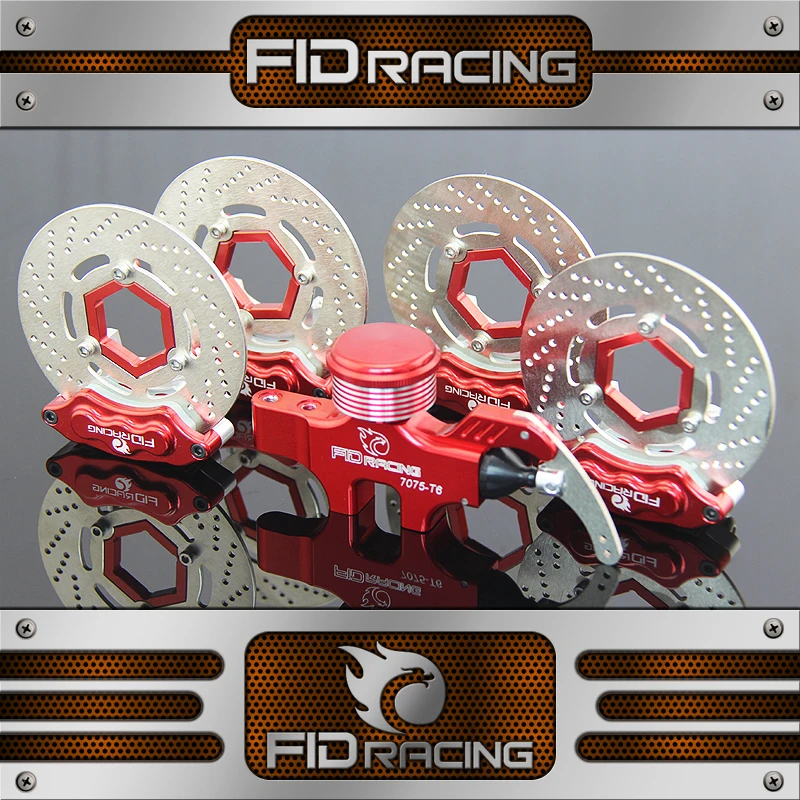 FID CNC Alloy 4 Wheel Hydraulic Brake Set 8 Piston Calipers Structure For HPI KM ROVAN Baja 5B SS T 1/5 Gas Rc Car Upgrade Parts
FID CNC Alloy 4 Wheel Hydraulic Brake Set 8 Piston Calipers Structure For HPI KM ROVAN Baja 5B SS T 1/5 Gas Rc Car Upgrade Parts