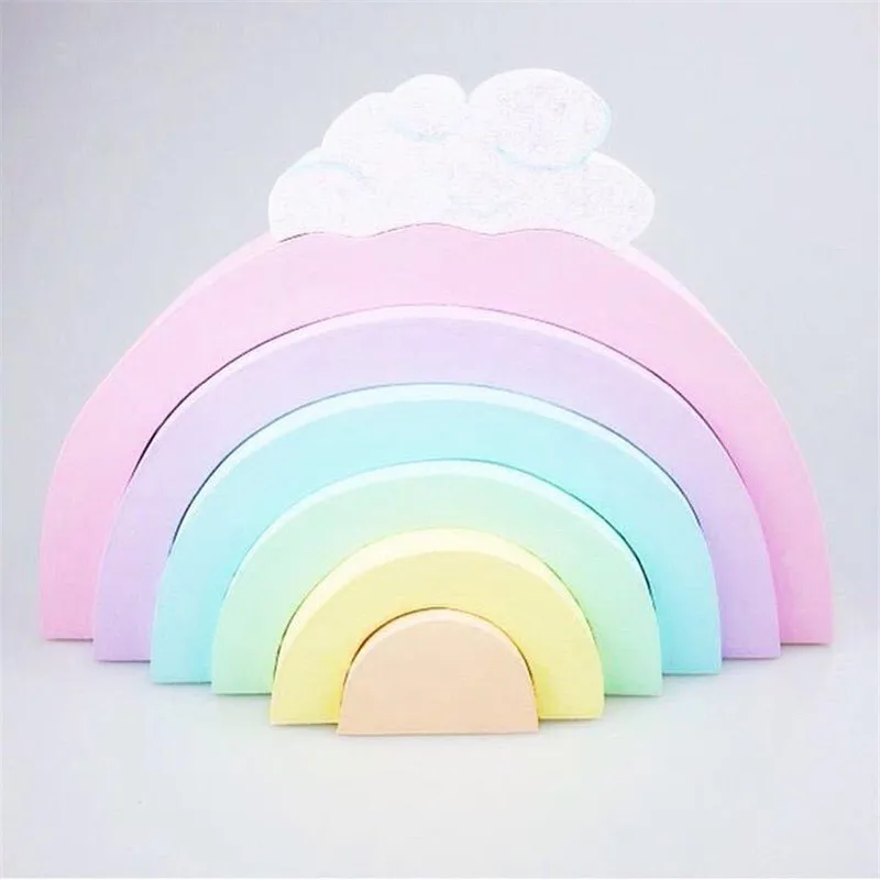 Baby Toys 6Pcs Rainbow Blocks Wooden Toys For Kids Creative Game Rainbow Building Blocks Boys Girls Educational Toy
Baby Toys 6Pcs Rainbow Blocks Wooden Toys For Kids Creative Game Rainbow Building Blocks Boys Girls Educational Toy