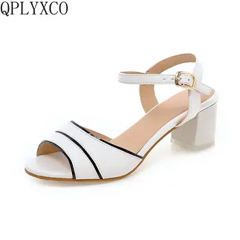 QPLYXCO 2017 New Big Women Shoes Women Sandals High Heeled Square Heels Fashion Summer Shoes M80
QPLYXCO 2017 New Big Women Shoes Women Sandals High Heeled Square Heels Fashion Summer Shoes M80