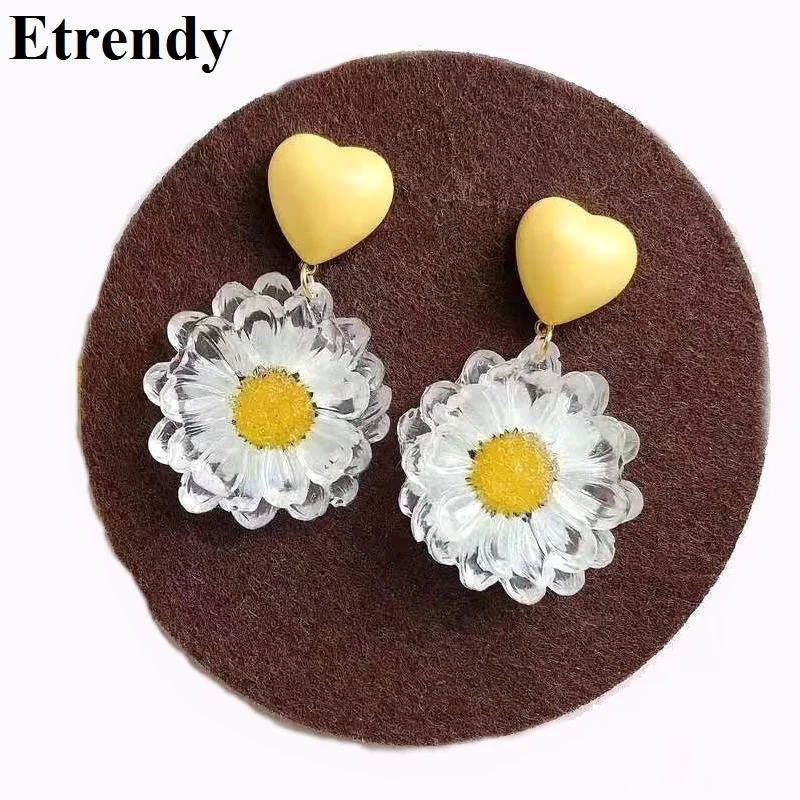 Heart Clear Acrylic Flower Drop Dangle Earrings 2019 New Boho Pendientes For Women
Heart Clear Acrylic Flower Drop Dangle Earrings 2019 New Boho Pendientes For Women