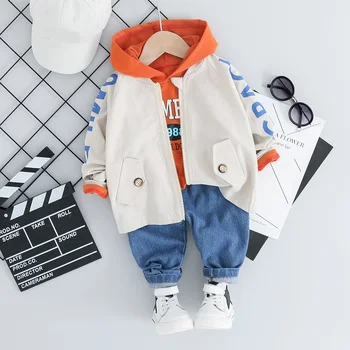 Autumn Baby Boys Letter Pullover Hoodies + Cartoon Jacket Coat + Denim Jeans Trousers Casual 3Pcs Suits Kids Clothing Sets
Autumn Baby Boys Letter Pullover Hoodies + Cartoon Jacket Coat + Denim Jeans Trousers Casual 3Pcs Suits Kids Clothing Sets