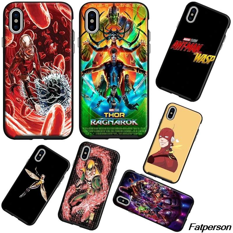 Муравей и ОСА черный мягкий Силиконовый ТПУ чехол для телефона Apple iPhone X10 8plus 7 7plus 6